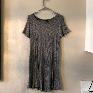 Grey comfortable sweater dress